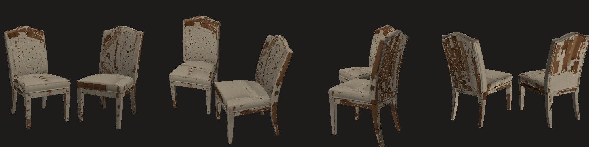 norotate: four views (texture lookups mirrored in v in this session's strips; use the rotatable model for materials)